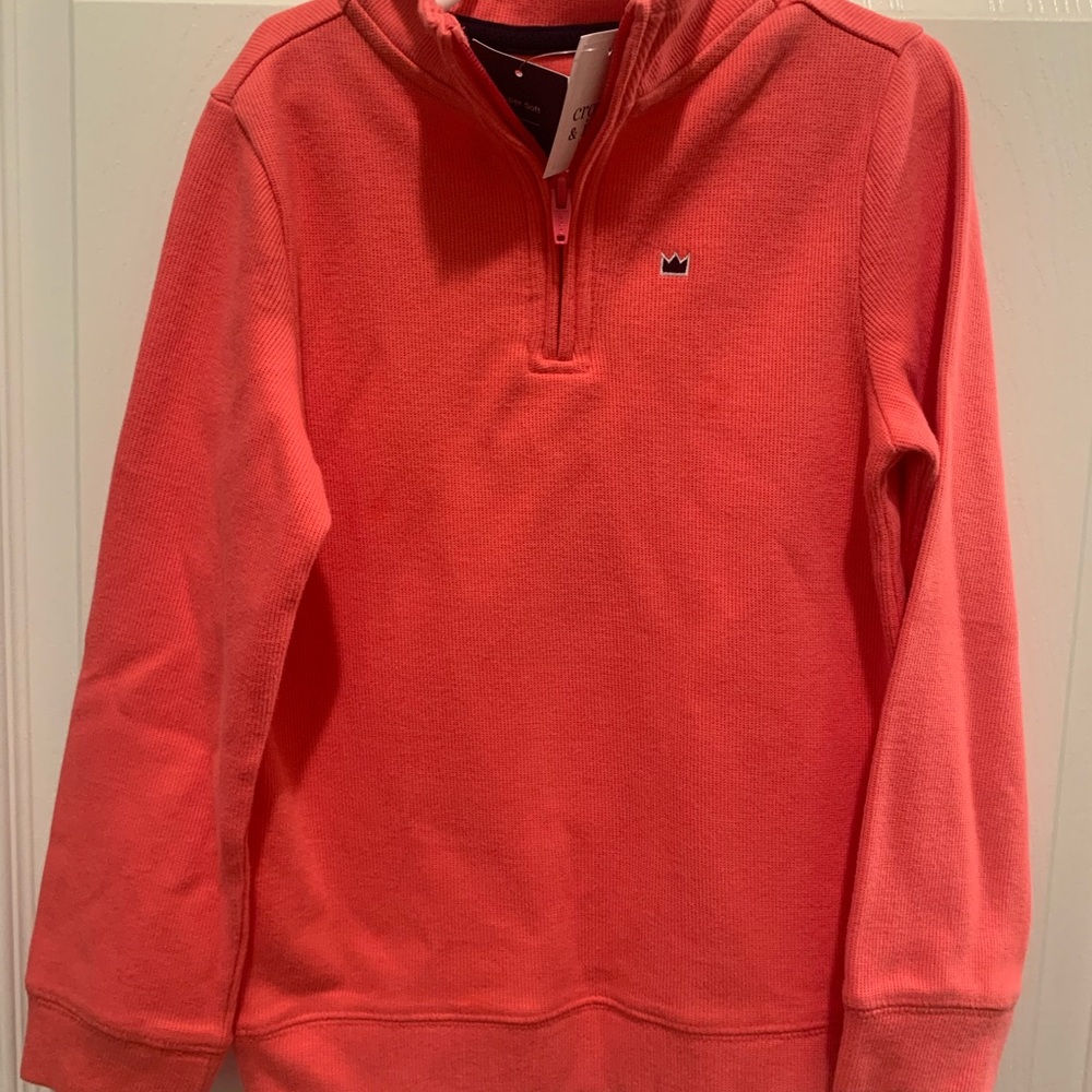 Boys Size 5 Crown and Ivy Quarter Zip Pullover